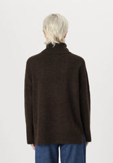 Vero Moda - Jupiter Highneck Pullover in Chocolate Torte